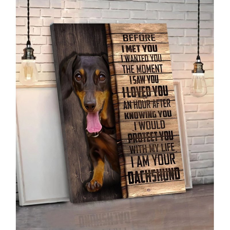 Dachshund Matte Canvas -  Dog Wall Art - Poster To Print - Housewarming Gifts.jpg