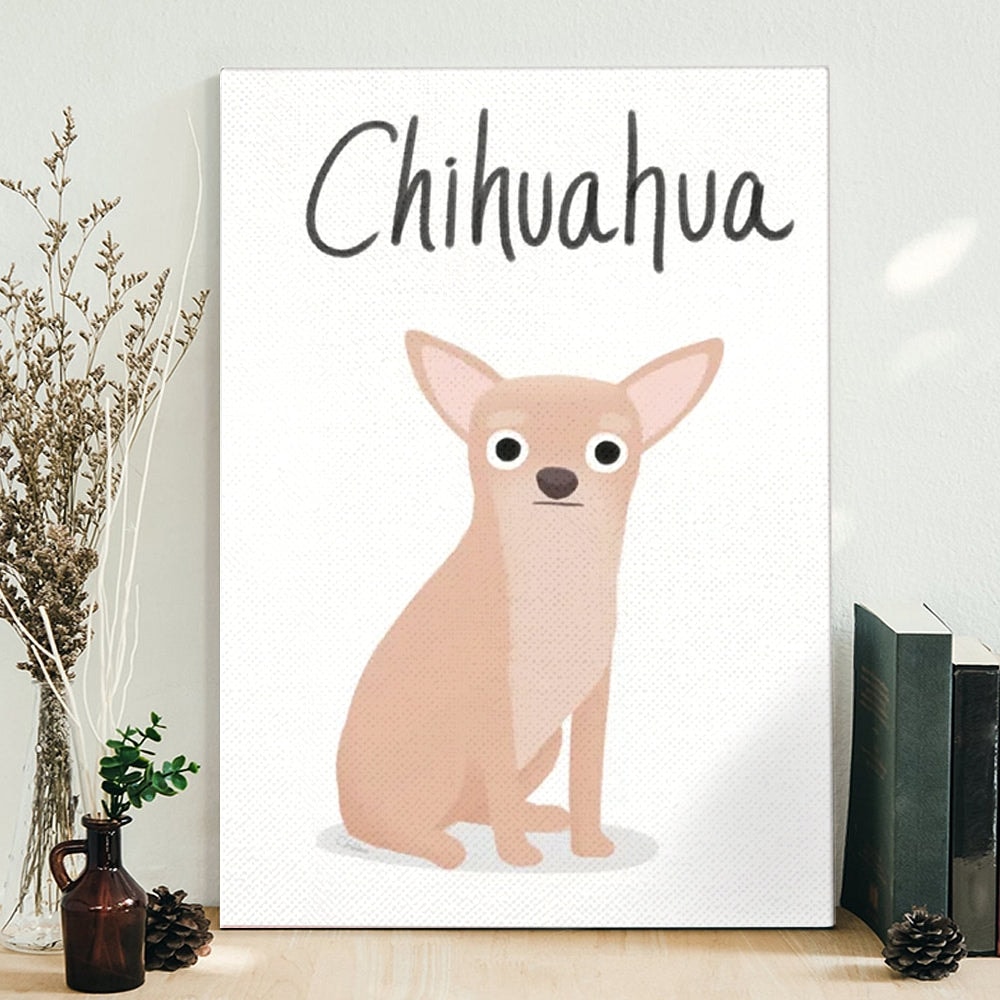 Dog Portrait Canvas - Chihuahua - Cute Dog - Canvas Print - Dog Wall Art Canvas - Furlidays.jpg