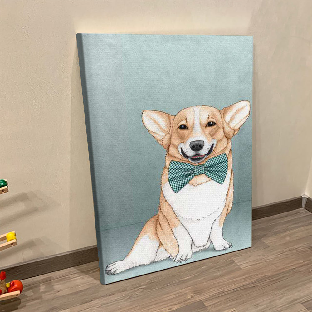 Dog Portrait Canvas - Corgi Dog - Canvas Print - Dog Wall Art Canvas - Dog Canvas Art - Dog Poster Printing - Furlidays.jpg