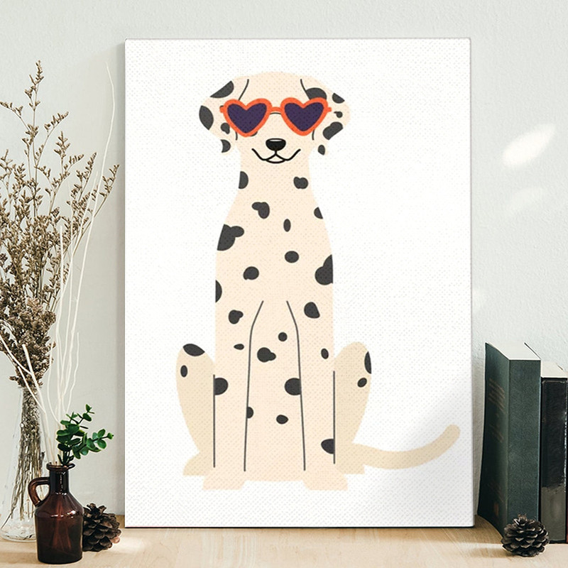 Dog Portrait Canvas - Dalmatian With Heart Eyes - Dog Canvas Print - Dog Wall Art Canvas - Dog Canvas Print - Furlidays.jpg