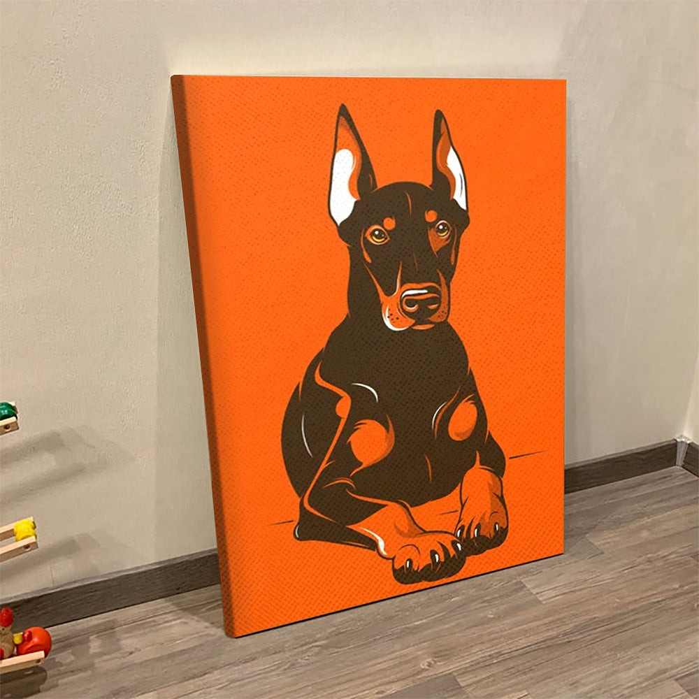 Dog Portrait Canvas - Doberman Pinscher - Canvas Print - Dog Painting Posters - Dog Canvas Art - Dog Wall Art Canvas - Furlidays.jpg