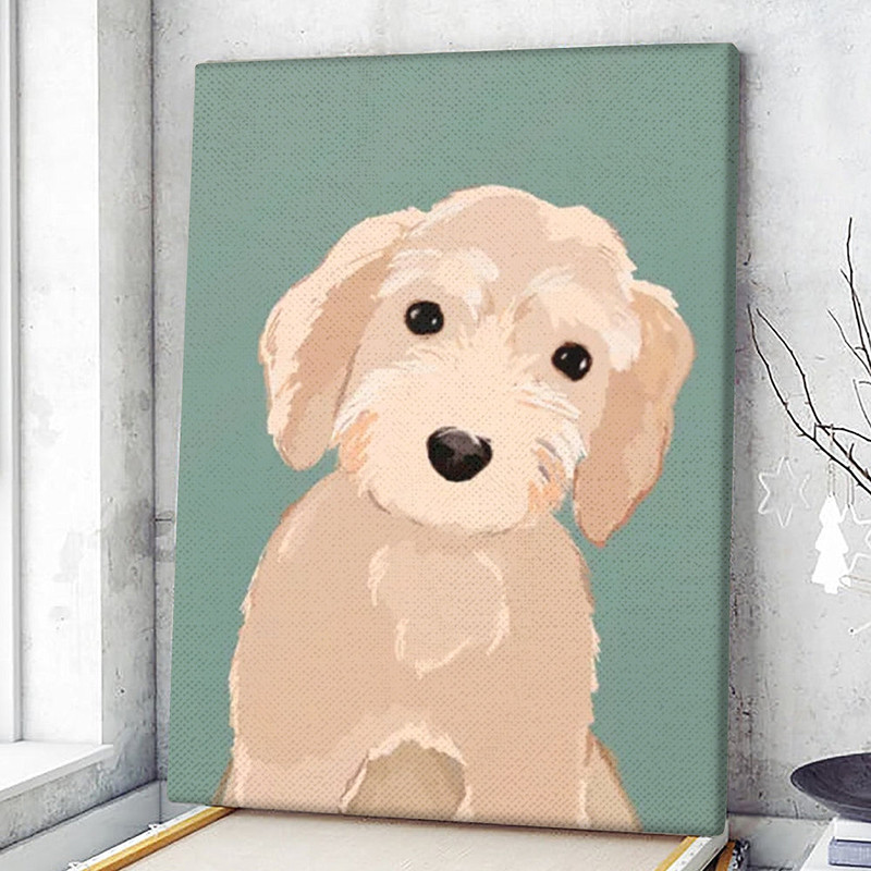 Dog Portrait Canvas - Doodle Canvas Print - Dog Wall Art Canvas - Dog Canvas Art - Dog Poster Printing - Furlidays.jpg