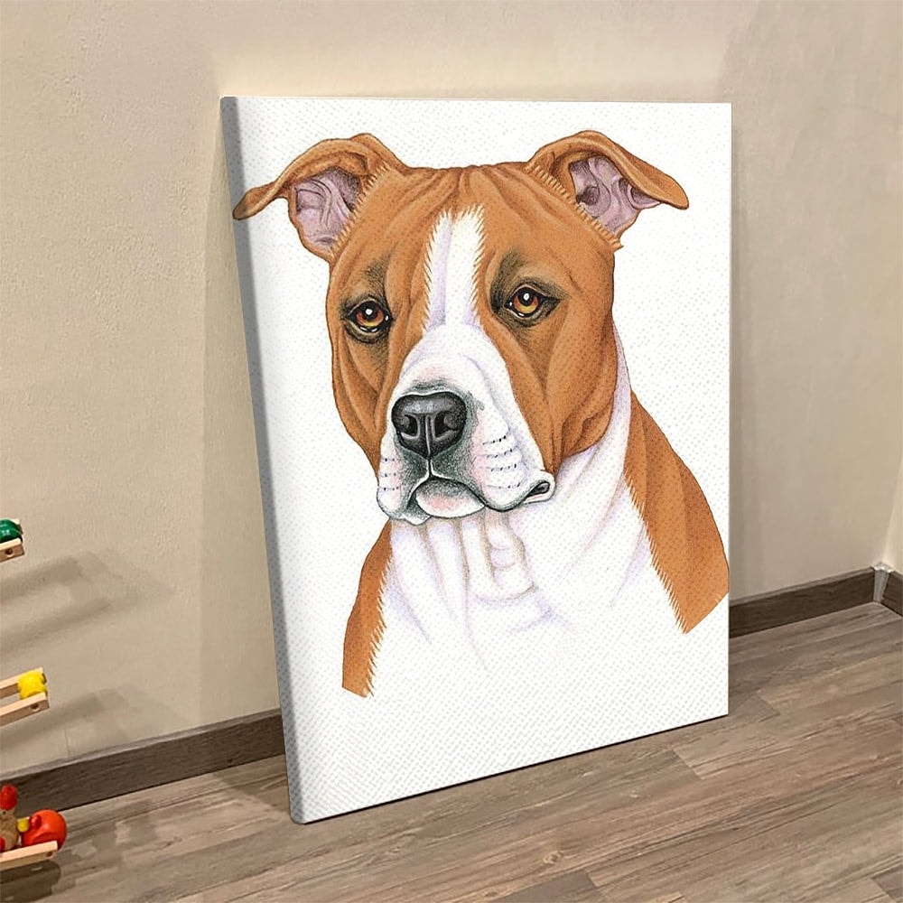 Dog Portrait Canvas - Pitbull Canvas Print - Dog Wall Art Canvas - Dog Canvas Art - Dog Poster Printing - Furlidays.jpg