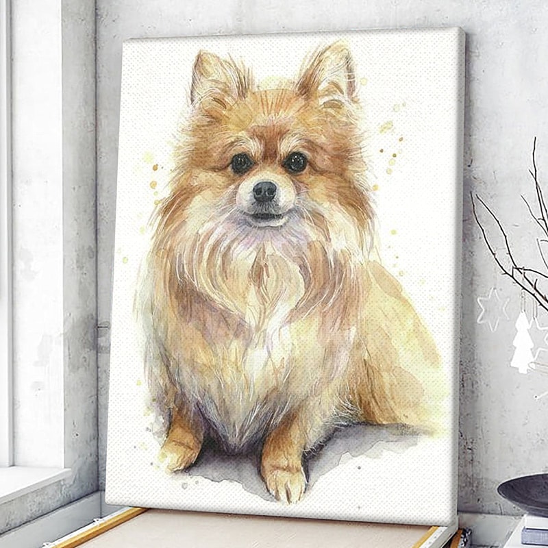 Dog Portrait Canvas - Pomeranian Dog Canvas Print - Dog Wall Art Canvas - Dog Canvas Art - Dog Poster Printing - Furlidays.jpg