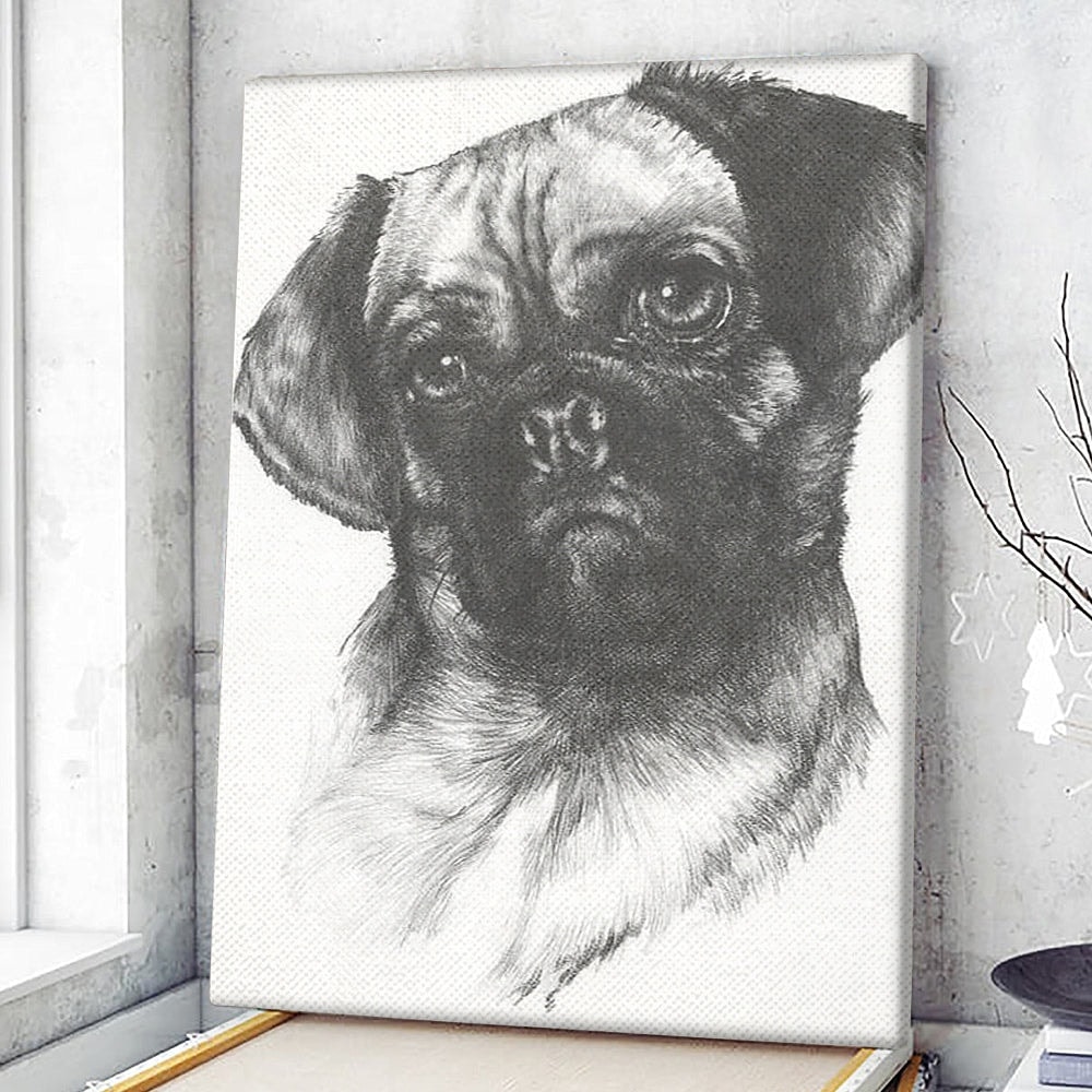 Dog Portrait Canvas - Puggle Canvas Print - Dog Canvas Art - Dog Wall Art Canvas - Furlidays.jpg