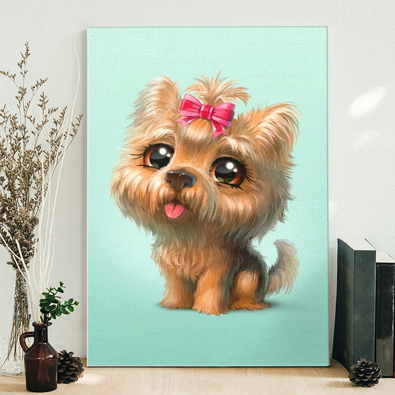 Dog Portrait Canvas - Yorkshire Terrier - Canvas Print - Dog Canvas Print - Dog Canvas Art - Canvas With Dogs On It - Furlidays.jpg