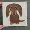 Dog Square Canvas - Cute Dog - Longhaired Chocolate Dachshund - Dog Canvas Print - Dog Wall Art Canvas - Furlidays.jpg