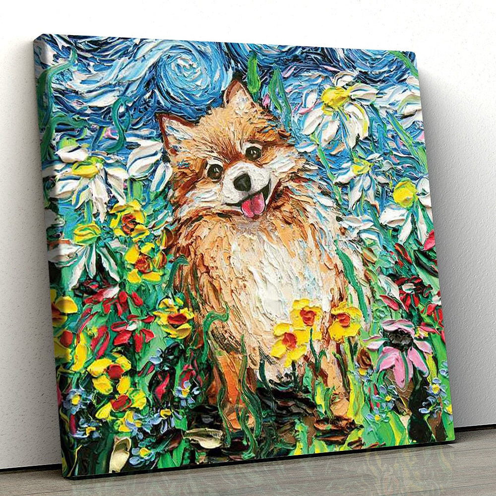 Dog Square Canvas - Dog Canvas - Happy - Canvas Print - Dog Wall Art Canvas - Dog Poster Printing - Dog Canvas Art - Dog Painting Posters - Furlidays.jpg