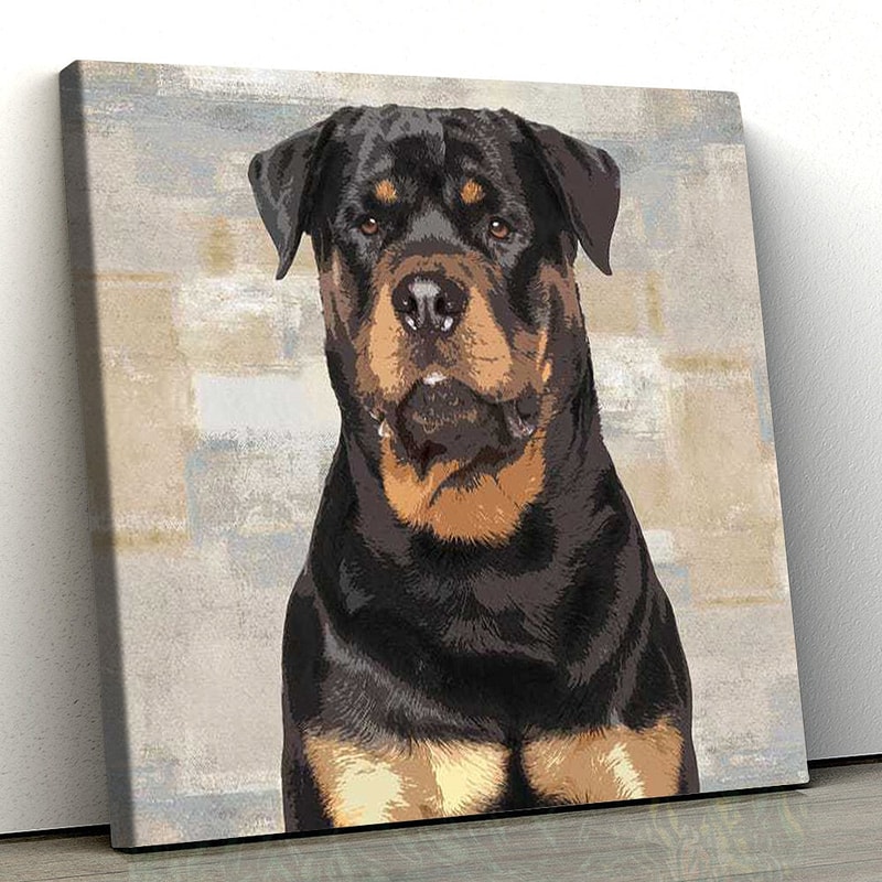 Dog Square Canvas - Dog Canvas - Rottweiler - Canvas Print - Dog Wall Art Canvas - Dog Poster Printing - Dog Canvas Art - Dog Painting Posters - Furlidays.jpg