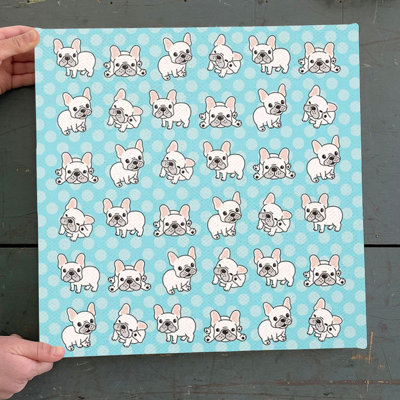 Dog Square Canvas - Dog Wall Art Canvas - French Bulldog Puppies - Dog Canvas Print - Dog Canvas Art - Furlidays.jpg