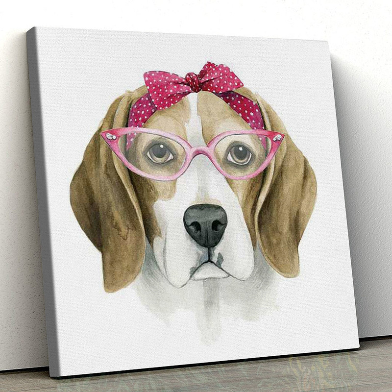 Dog Square Canvas - Vintage Pup - Dog Poster Printing - Canvas Print - Dog Wall Art Canvas - Dog Canvas Art - Furlidays.jpg