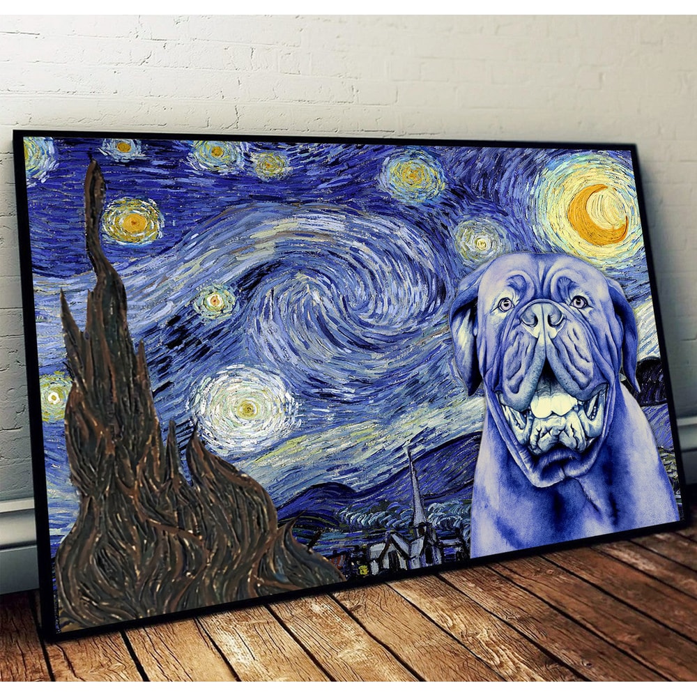 Dogue De Bordeaux Poster & Matte Canvas - Dog Wall Art Prints - Painting On Canvas.jpg