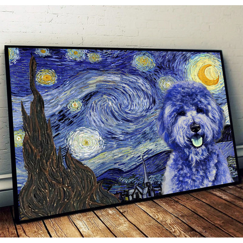 Goldendoodle Poster & Matte Canvas - Dog Wall Art Prints - Painting On Canvas.jpg