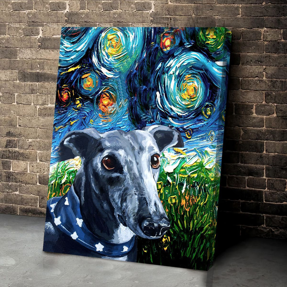 Greyhound Poster & Matte Canvas - Dog Canvas Art - Poster To Print - Gift For Dog Lovers.jpg