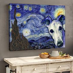 greyhound poster & matte canvas, poster to print, gift for dog lovers