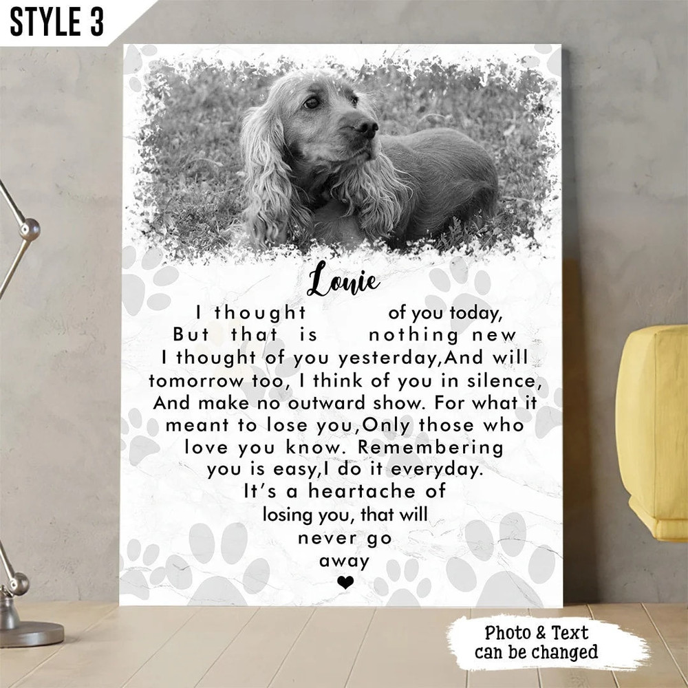 I Thought Of You Today But That Is Nothing Canvas Poster - Canvas Painting - Personalized Gifts for Dog Mom.jpg
