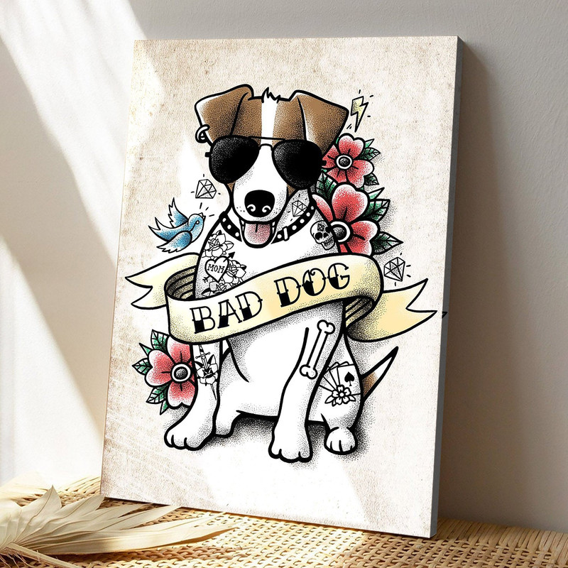 Jack Russell Terrier Bad Dog - Dog Pictures - Dog Canvas Poster - Dog Wall Art - Gifts For Dog Lovers - Furlidays.jpg