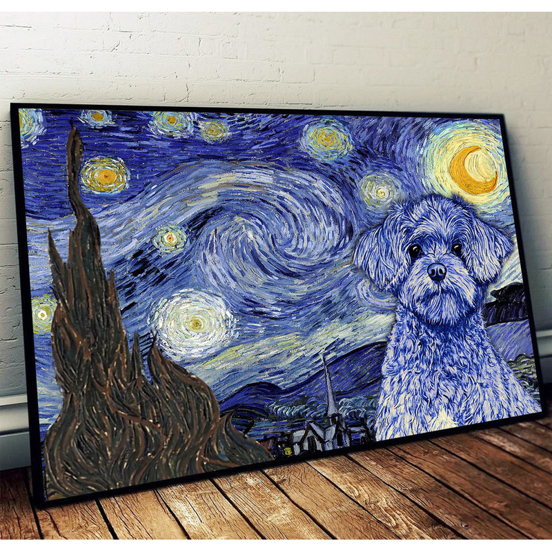Maltipoo Poster & Matte Canvas - Dog Wall Art Prints - Painting On Canvas.jpg