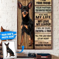 miniature pinscher personalized poster & canvas, dog canvas wall art, dog lovers gifts