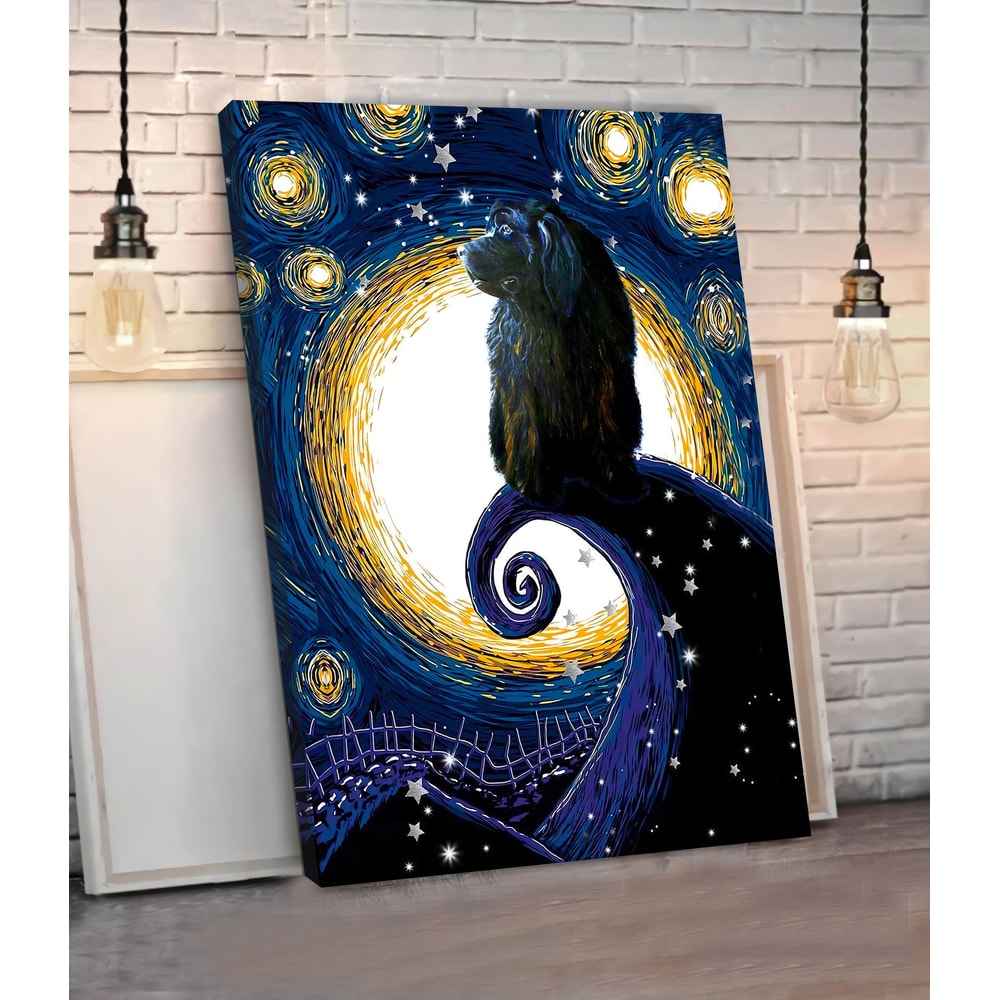 Newfoundland Poster & Canvas - Dog Canvas Wall Art - Dog Lovers Gifts For Him Or Her.jpg