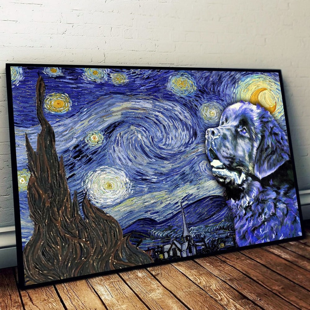 Newfoundland Poster & Matte Canvas - Poster To Print - Gift For Dog Lovers.jpg