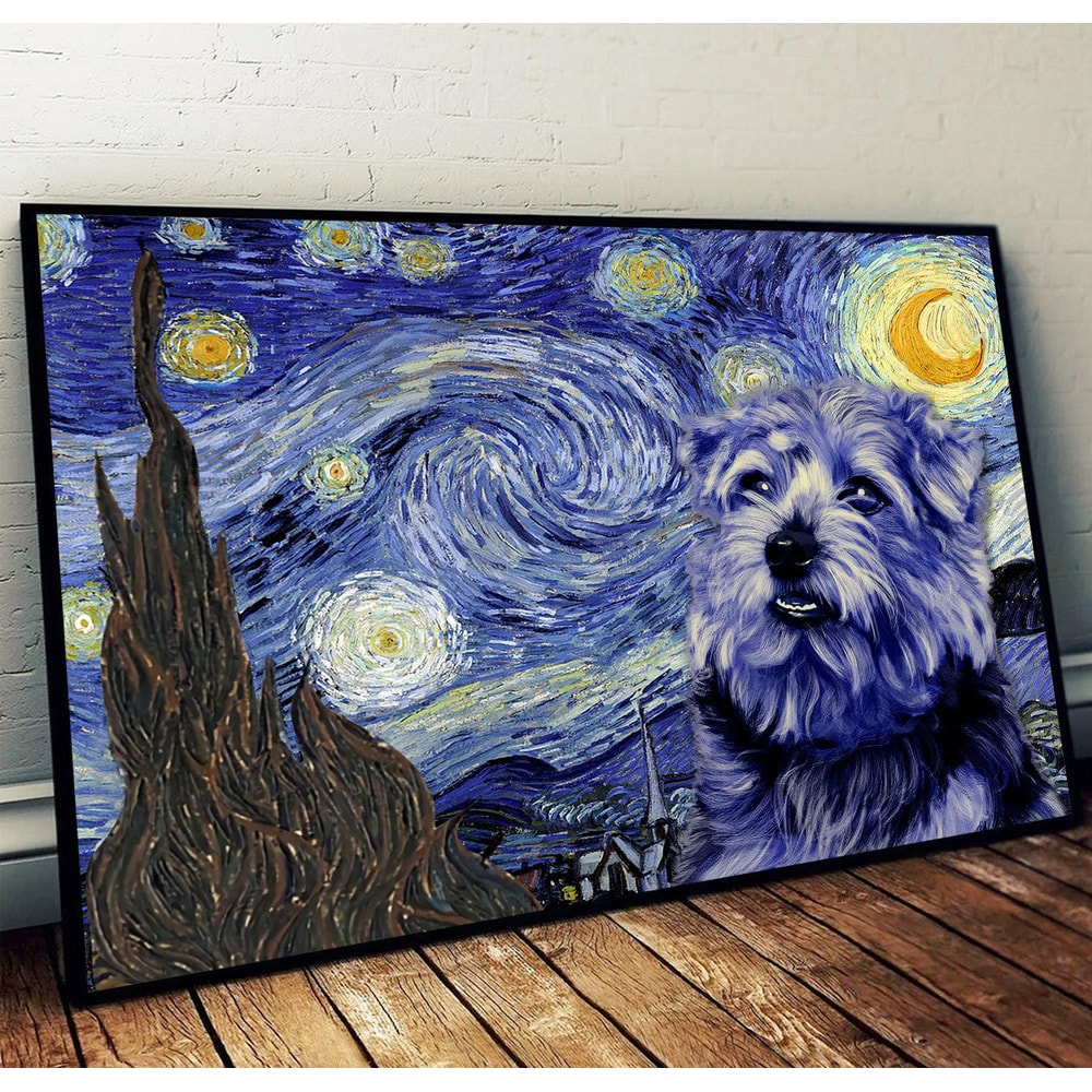 Norfolk Terrier Poster & Matte Canvas - Dog Wall Art Prints - Painting On Canvas.jpg