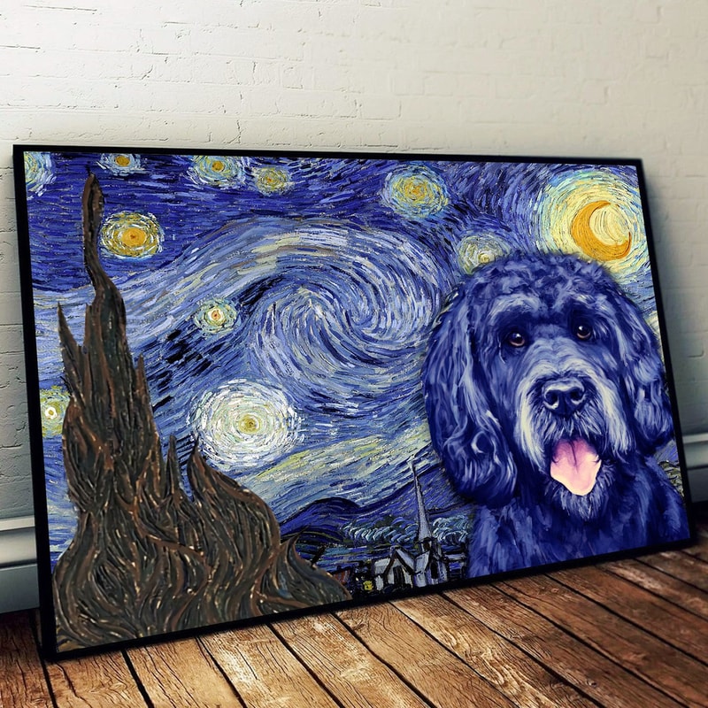 Portuguese Water Dog Poster & Matte Canvas - Dog Wall Art Prints - Canvas Wall Art Decor.jpg