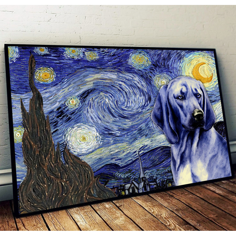 Redbone Coonhound Poster & Matte Canvas - Dog Wall Art Prints - Painting On Canvas.jpg