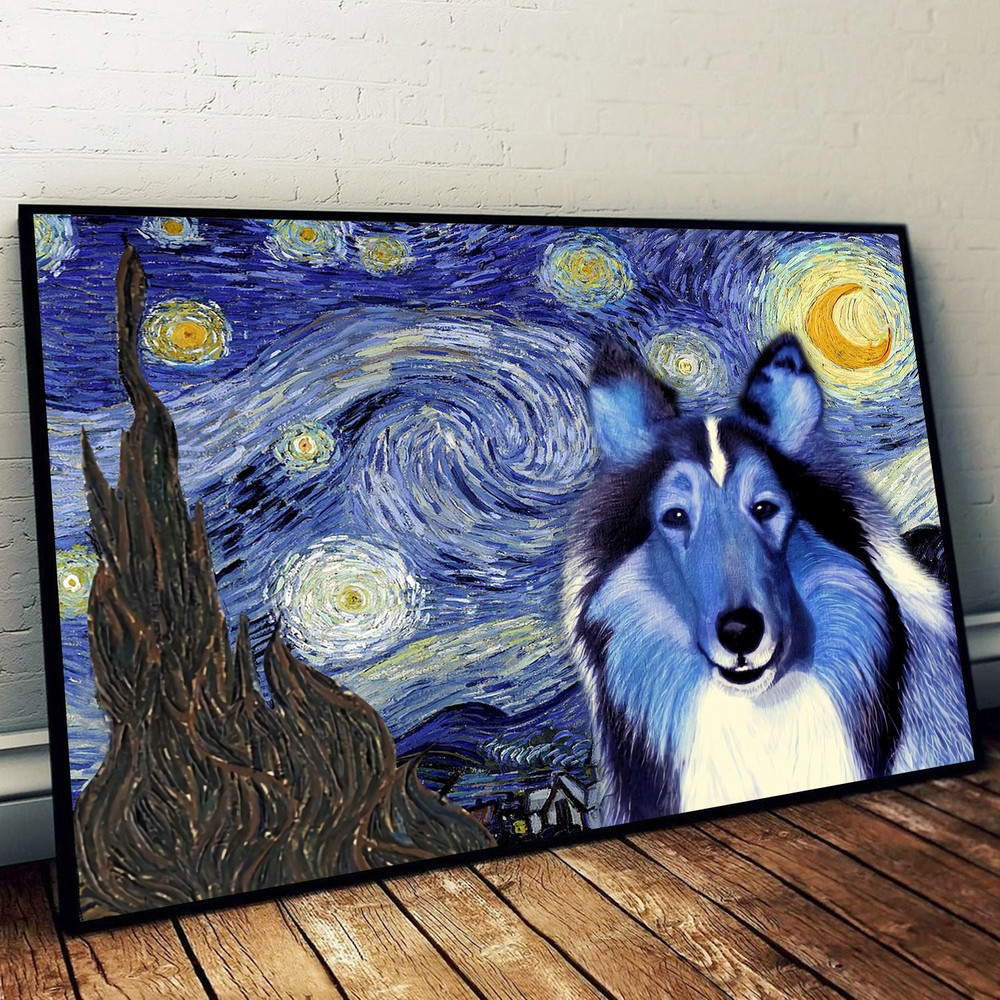 Rough Collie Poster & Matte Canvas - Dog Wall Art Prints - Canvas Wall Art Decor.jpg