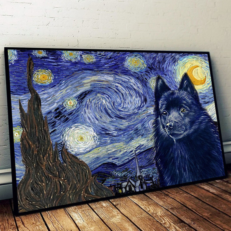 Schipperke Poster & Matte Canvas - Dog Wall Art Prints - Canvas Wall Art Decor.jpg
