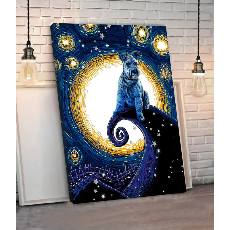 Schnauzer Poster & Canvas - Dog Canvas Wall Art - Dog Lovers Gifts For Him Or Her.jpg