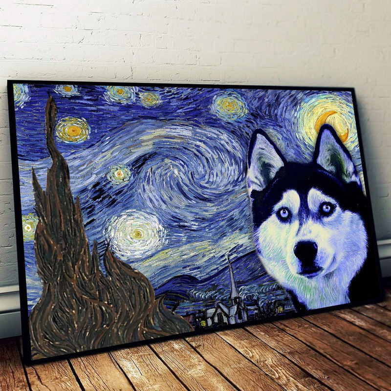 Siberian Husky Poster & Matte Canvas - Dog Wall Art Prints - Canvas Wall Art Decor.jpg