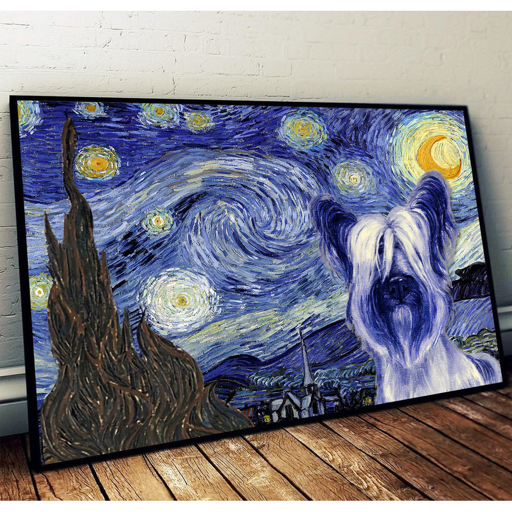 Skye Terrier Poster & Matte Canvas - Dog Wall Art Prints - Painting On Canvas.jpg