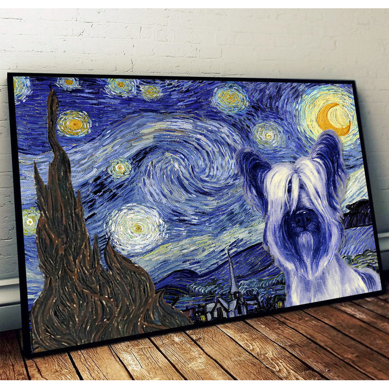 Skye Terrier Poster & Matte Canvas - Dog Wall Art Prints - Painting On Canvas.jpg