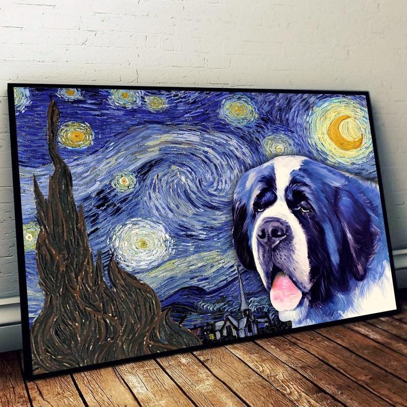 St. Bernard Poster & Matte Canvas - Dog Wall Art Prints - Canvas Wall Art Decor.jpg