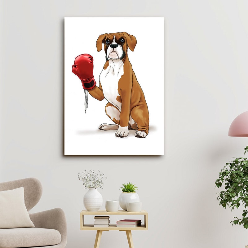 The Boxer - Dog Pictures - Dog Canvas Poster - Dog Wall Art - Gifts For Dog Lovers - Furlidays.jpg