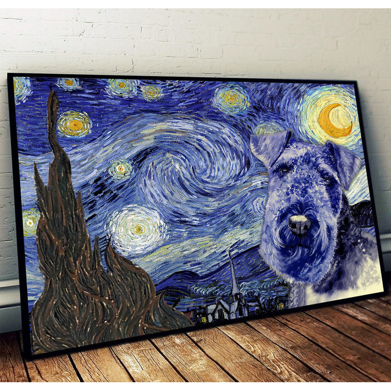 Welsh Terrier Poster & Matte Canvas - Dog Wall Art Prints - Painting On Canvas.jpg