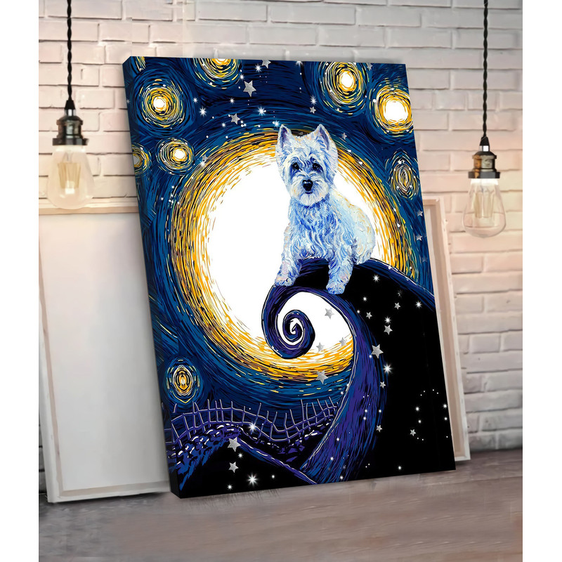 West Highland White Terrier Poster & Canvas - Dog Canvas Wall Art - Dog Lovers Gifts For Him Or Her.jpg