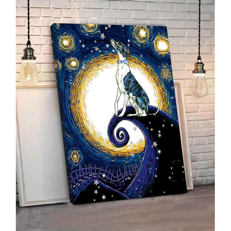 Whippet Poster & Canvas - Dog Canvas Wall Art - Dog Lovers Gifts For Him Or Her.jpg