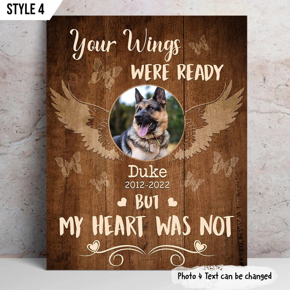 Your Wings Were Ready But My Heart Was Not Dog Personalized Matte Canvas - Poster To Print - Gift For Dog Lovers.jpg