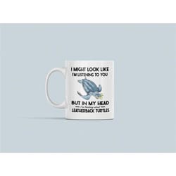 leatherback sea turtle mug, funny gifts about leathe