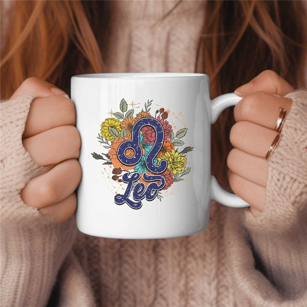 Leo Coffee Mug, Zodiac Birthday Gift for Her, Horoscope Ceramic Mug 3.jpg