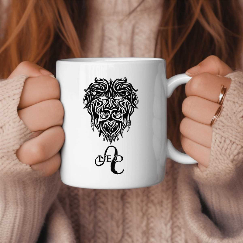 Leo Coffee Mug, Zodiac Birthday Gift for Her, Horoscope Ceramic Mug 4.jpg