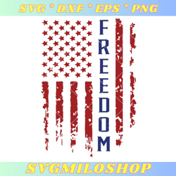 Freedom Flag 4th of July Svg, Distressed Flag Svg, Merica