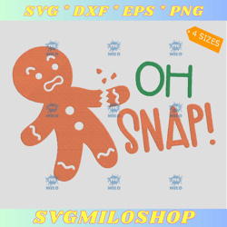 Gingerbread Embroidery Design  Oh Snap Gingerbread Cookie Embroidery Design