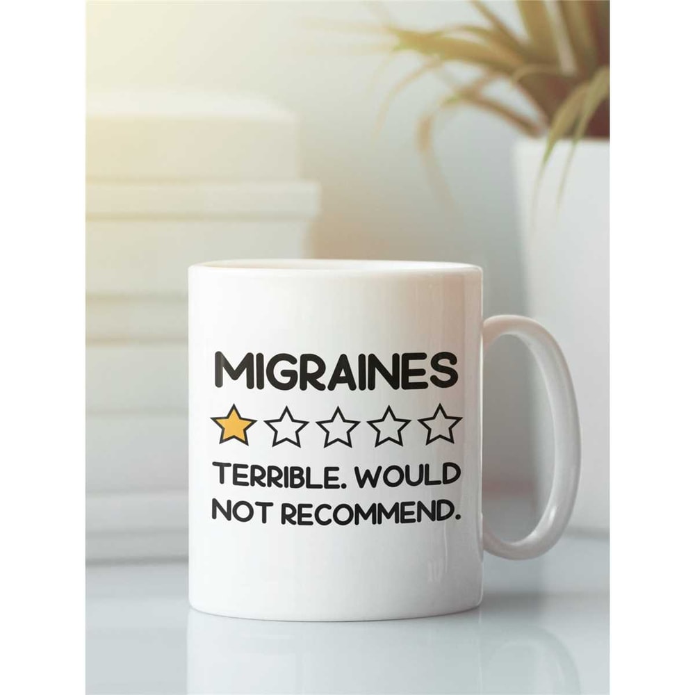 Migraines Mug, Migraine Gifts, Funny Migraine Coffee Cup, Zero Stars Terrible Would Not Recommend, Zero Star Review, Bir.jpg