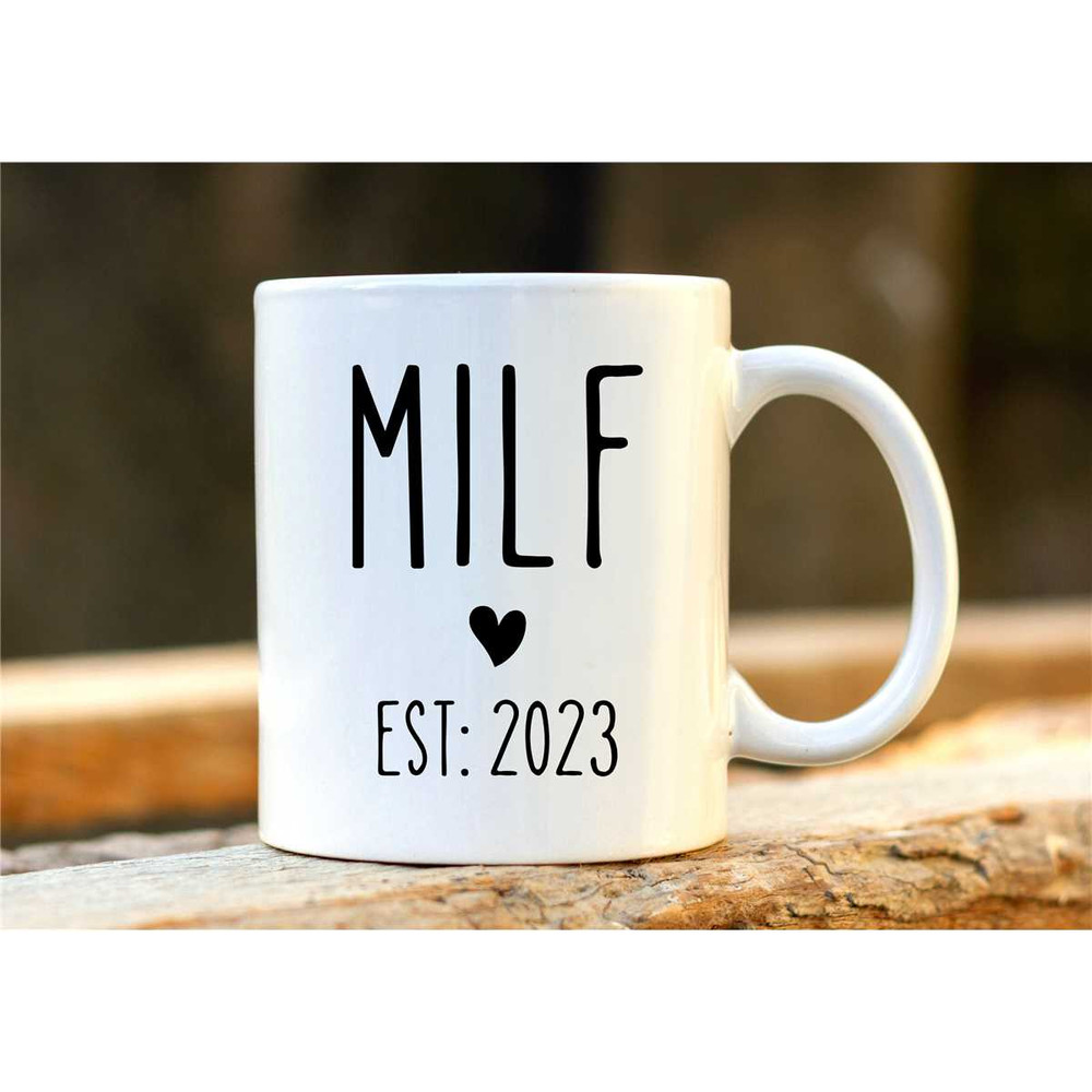 Milf Mug. Personalised Gifts. 30th Birthday Gift for Her. New Mum Mug. Milf Gift. Personalised Mum. Wife Present. Pregna.jpg