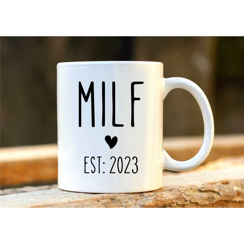Milf Mug. Personalised Gifts. 30th Birthday Gift for Her. New Mum Mug. Milf Gift. Personalised Mum. Wife Present. Pregna.jpg
