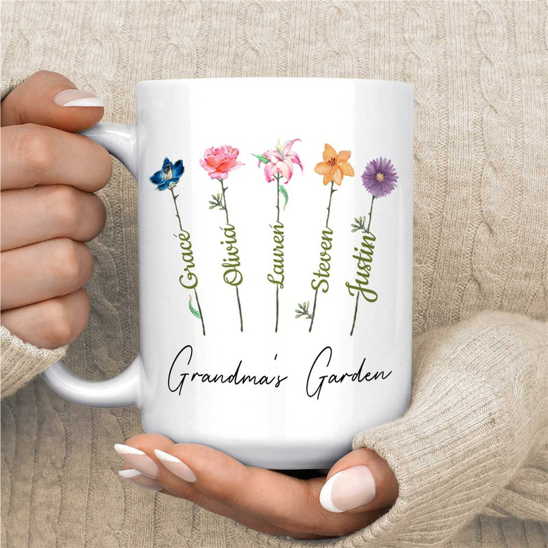 Mothers Day Gift Custom Mom Mug By Mugsberry Gift For Mom From Daughter Grandma Gift Mother's Day Flower Mug.jpg