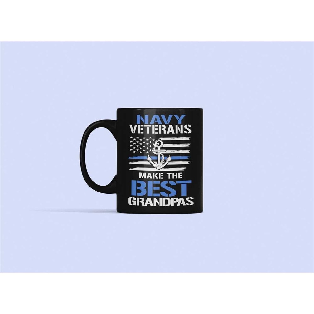 Navy Veteran Grandpa Gift, Navy Grandpa Mug, Navy Veterans Make the Best Grampa, Navy Gifts.jpg